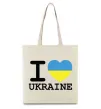 Эко-сумка I love Ukraine (прапор) Бежевый Эко-сумка I love Ukraine (прапор) Бежевый фото