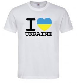 Чоловіча футболка I love Ukraine (прапор)