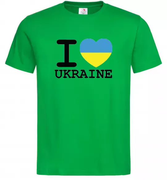 Мужская футболка I love Ukraine (прапор) Зеленый фото