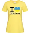 Женская футболка I love Ukraine (прапор) Лимонный фото