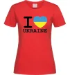 Женская футболка I love Ukraine (прапор) Красный фото