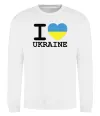 Свитшот I love Ukraine (прапор) Белый фото