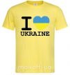 Мужская футболка I love Ukraine (прапор) Лимонный фото