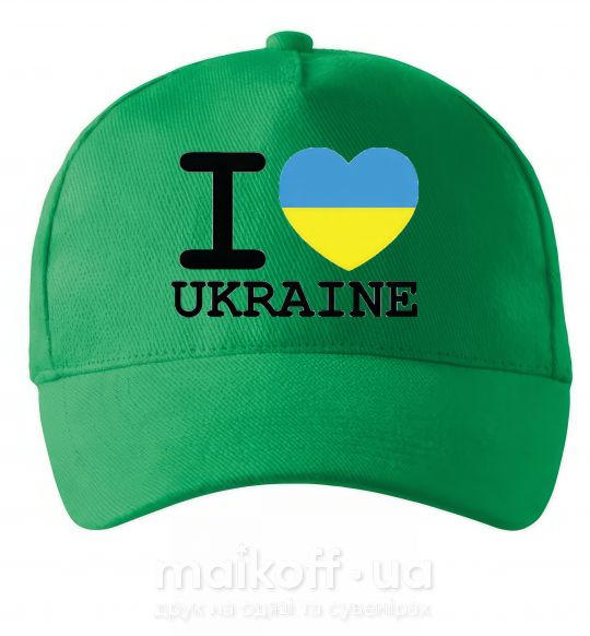 Кепка I love Ukraine (прапор) Зелений фото