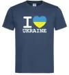 Мужская футболка I love Ukraine (прапор) Темно-синий фото
