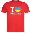 Мужская футболка I love Ukraine (прапор) Красный фото