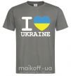 Чоловіча футболка I love Ukraine (прапор) Графіт фото