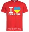 Мужская футболка I love Ukraine (прапор) Красный фото