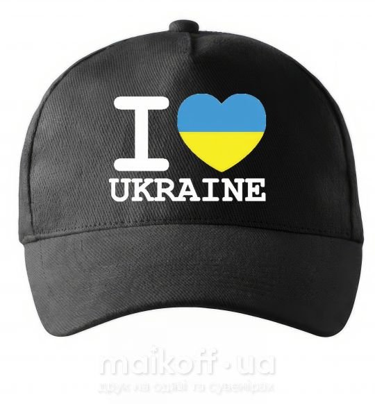 Кепка I love Ukraine (прапор) Черный фото
