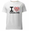 Чоловіча преміум футболка I love Ukraine (вишиванка) Білий фото