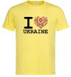 Чоловіча футболка I love Ukraine (вишиванка) Лимонний Чоловіча футболка I love Ukraine (вишиванка) Лимонний фото