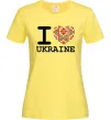 Жіноча футболка I love Ukraine (вишиванка) Лимонний Жіноча футболка I love Ukraine (вишиванка) Лимонний фото