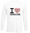 Лонгслив I love Ukraine (вишиванка) Белый фото