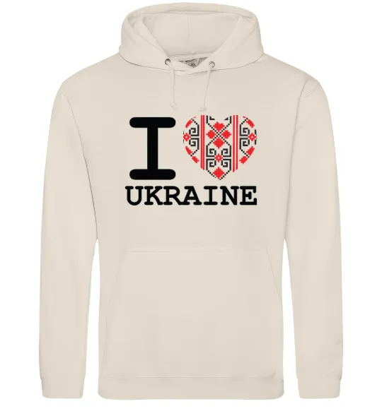 Чоловіча толстовка (худі) I love Ukraine (вишиванка) Таш фото