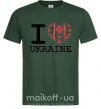 Чоловіча футболка I love Ukraine (вишиванка) Темно-зелений фото