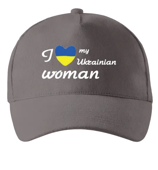 Кепка I love my Ukrainian woman Серый фото