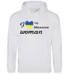 Мужская толстовка (худи) I love my Ukrainian woman Серый меланж фото