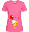 Жіноча футболка Створено з любов'ю (з малюком) Яскраво-рожевий фото