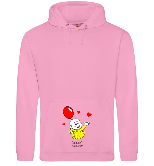 Женская толстовка (худи) Створено з любов'ю (з малюком) Розовый фото