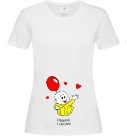 Жіноча футболка Створено з любов'ю (з малюком)