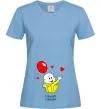 Жіноча футболка Створено з любов'ю (з малюком) Блакитний фото