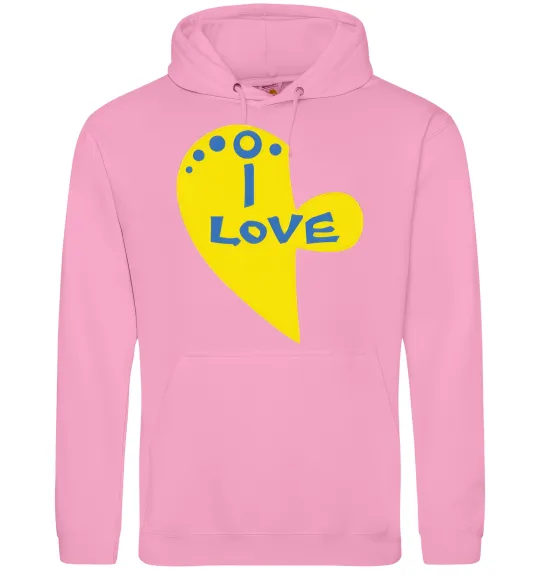 Мужская толстовка (худи) I love патриот Розовый фото