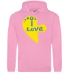 Мужская толстовка (худи) I love патриот Розовый фото