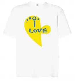 Футболка Оверсайз I love патриот Белый фото