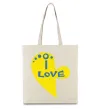 Еко-сумка I love патриот Бежевий Еко-сумка I love патриот Бежевий фото