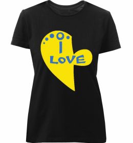 Жіноча преміум футболка I love патриот