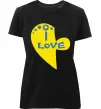 Женская премиум футболка I love патриот Черный фото