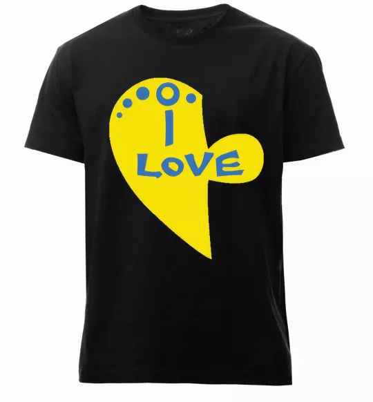 Мужская премиум футболка I love патриот Черный фото