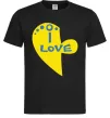 Мужская футболка I love патриот Черный фото