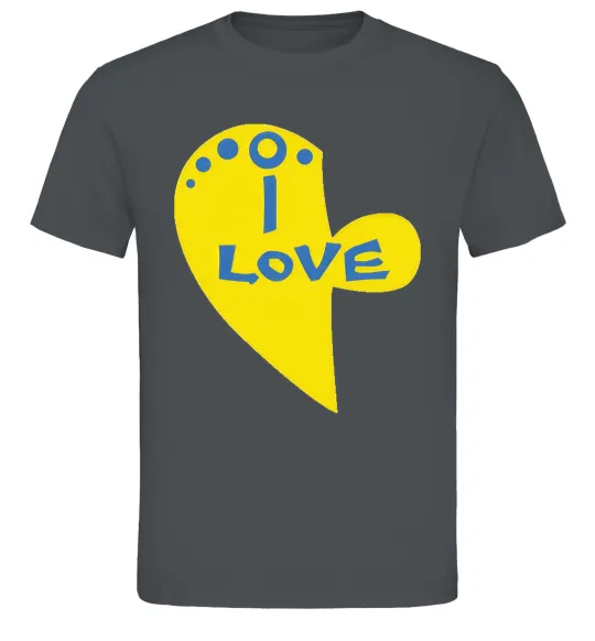 Мужская футболка I love патриот Графит фото