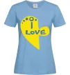 Жіноча футболка I love патриот Блакитний Жіноча футболка I love патриот Блакитний фото