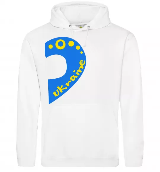 Мужская толстовка (худи) ...Ukraine Белый фото