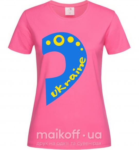 Жіноча футболка ...Ukraine Яскраво-рожевий фото