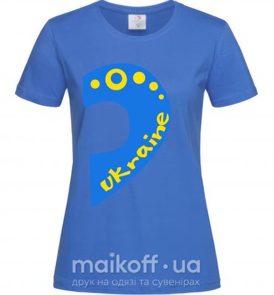 Женская футболка ...Ukraine Ярко-синий фото