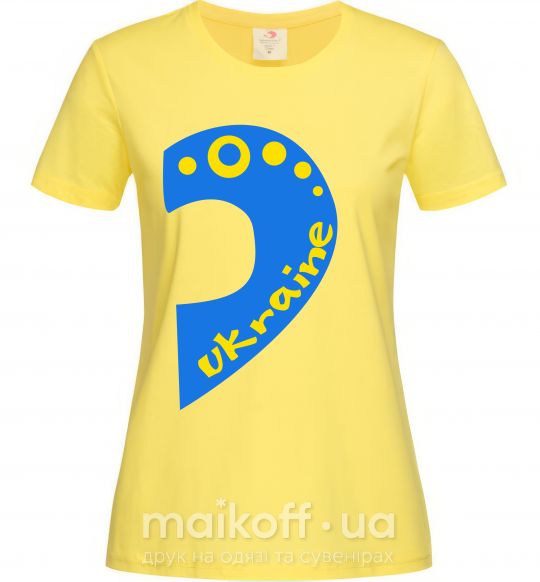 Женская футболка ...Ukraine Лимонный фото