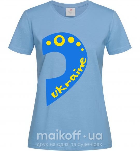 Жіноча футболка ...Ukraine Блакитний фото