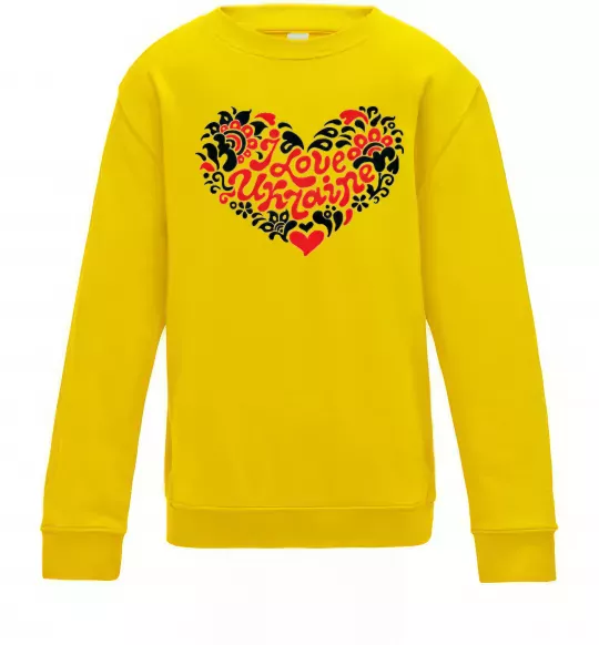 Детский Свитшот Curvy Ukraine Logo Солнечно желтый фото