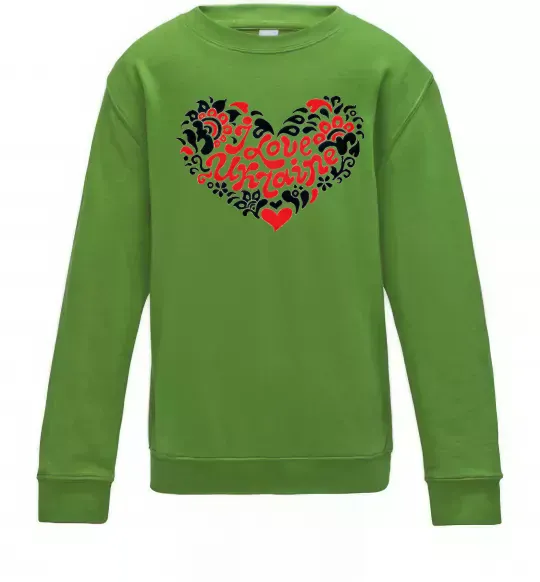 Детский Свитшот Curvy Ukraine Logo Лаймовый фото