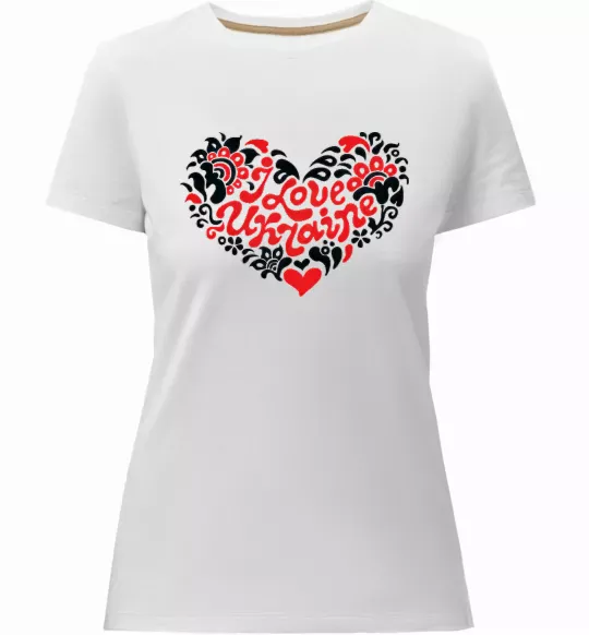 Женская премиум футболка Curvy Ukraine Logo Белый фото