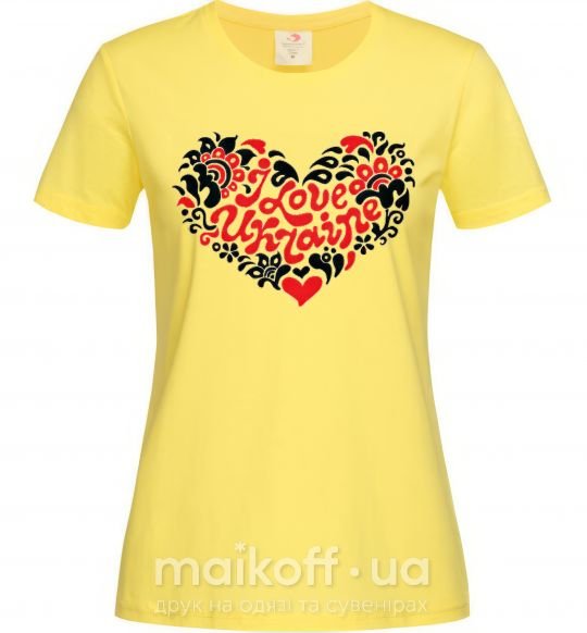 Женская футболка Curvy Ukraine Logo Лимонный фото