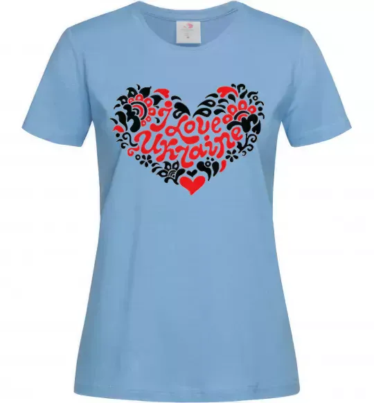 Женская футболка Curvy Ukraine Logo Голубой фото