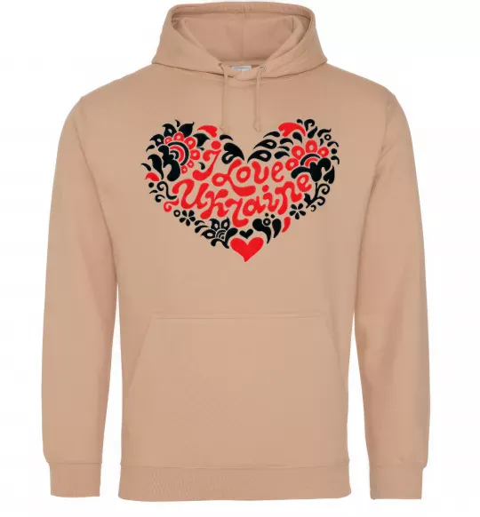 Женская толстовка (худи) Curvy Ukraine Logo Песочный фото