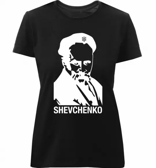 Жіноча преміум футболка Shevchenko Чорний фото