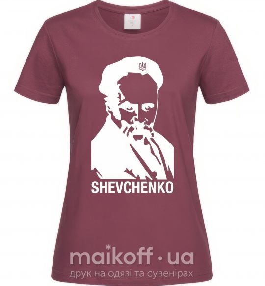 Жіноча футболка Shevchenko Бордовий фото