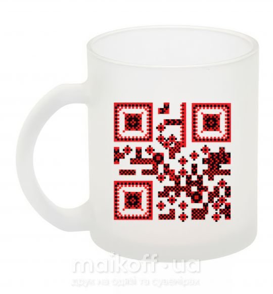 Чашка скляна QR код України Фроузен фото