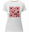 Женская премиум футболка QR код України Белый фото